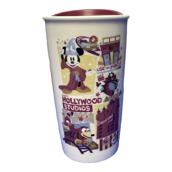 2018 Disney Parks Hollywood Studios Starbucks Ceramic Travel Tumbler - Picture 1 of 2